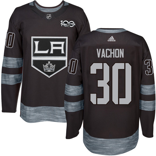 Adidas Kings #30 Rogie Vachon Black 1917-100th Anniversary Stitched NHL Jersey
